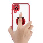 Wholesale Tuff Slim Armor Hybrid Ring Stand Case for Samsung Galaxy A12 (Red)